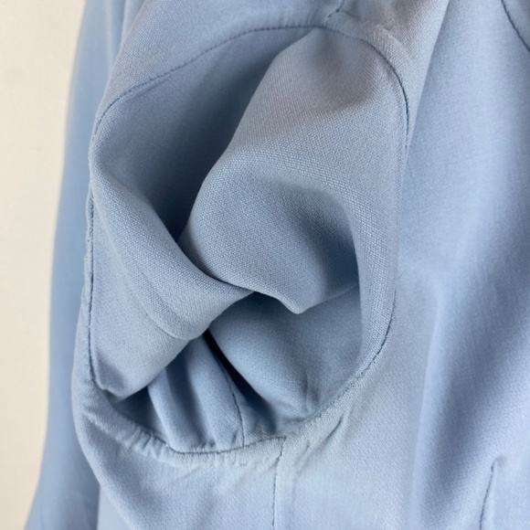 Celine Lite Blue Wool 2-Piece Suit Set Blazer Size 40 France USA 8 Lightweight - Picture 10 of 11